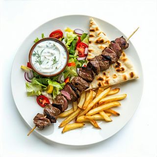 Piatto souvlaki di pecora