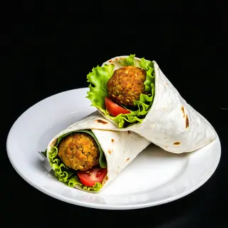 Tortilla rollo falafel