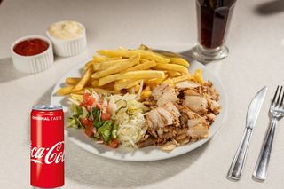 Meniu Shaorma la farfurie de pui 