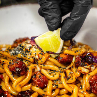 Arroz street food secreto de cerdo