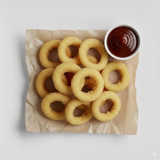 Aros De Cebolla (Ración) Con BBQ