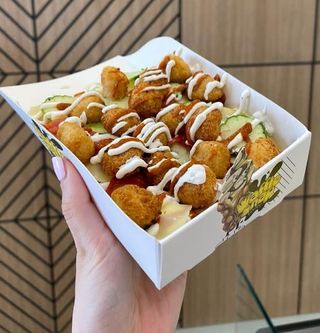 Poffertjes Chicken Fromage, Gruyère 