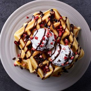 Waffles And Ice Cream
