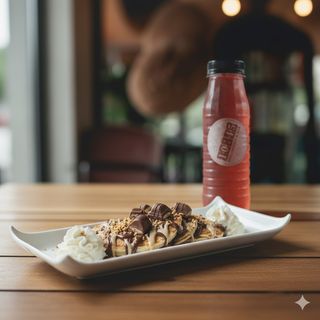 Bubble Waffle 10:45 + Domaći sok Malina