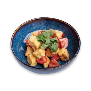 Салат с хрустящими баклажанами