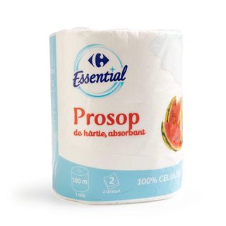 Prosop Hartie Monorola Carrefour Essential 100M, 2 Straturi