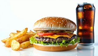 Menu hamburger di pollo classico