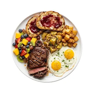 Fruits & Steak Breakfast
