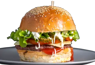 Old double cheese burger+krumpirići