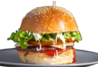 Old double cheese burger+krumpirići