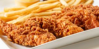 Fried Chicken Fingers with Chips