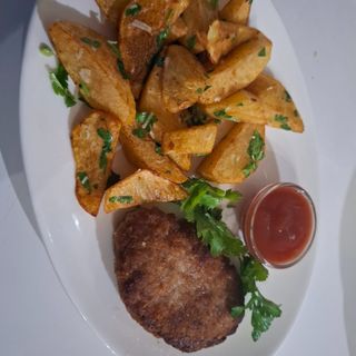Картопля з котлетою (280г).