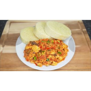 Boiled Yam and Egg Sauce