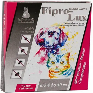 Краплі Фіпро-Люкс  4 -10 кг., 1 піпетка