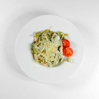 Паста "Феттучини с семгой"