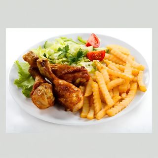 Жарёха фри с цыпленком