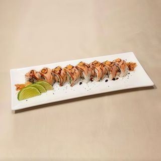 Uramaki tiger flame roll