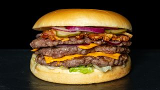 Triple Bacon Smash burger