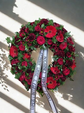 Średni wieniec-wianek czerwony