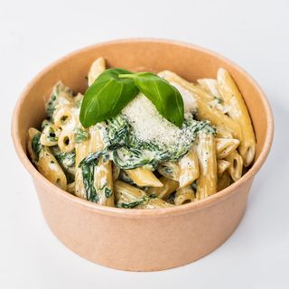 Penne ze szpinakiem