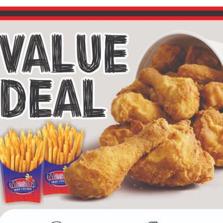 Piezas De Pollo (10 uds.) + Patatas (2 uds.)