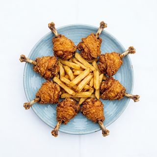 Chicken Lollipops + Chips