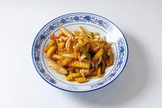 Тауық еті қосылған картоп/Жареный картофель с курицей (Агрегаторы)