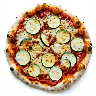 Impasto, zucchine, stracchino e prosciutto cotto