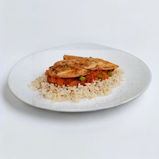 Pileći naravni sa rižom i kruh