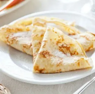 Crepe de coco, chocolate y plátano