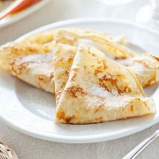 Crepe de coco, chocolate y plátano