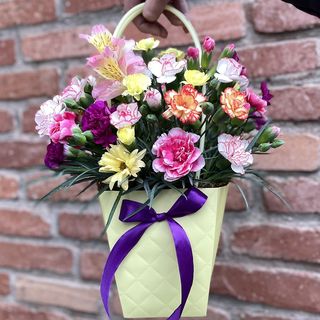 მრავალფერიანი დიანთუსის ჩანთა 2312