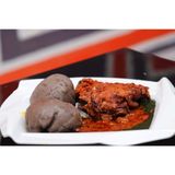 Amala, Ewedu, and Beef