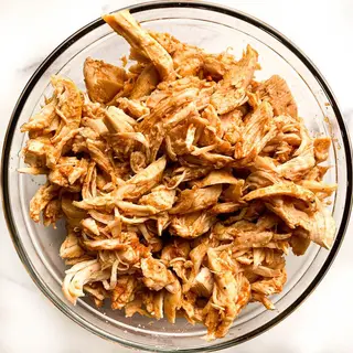 Shredded chicken breast