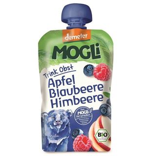 MOOTHIE - PRZECIER JABŁKOWY Z BANANEM, JAGODĄ I MALINĄ 100% OWOCÓW BEZ DODATKU CUKRÓW BIO 100 g - MOGLI