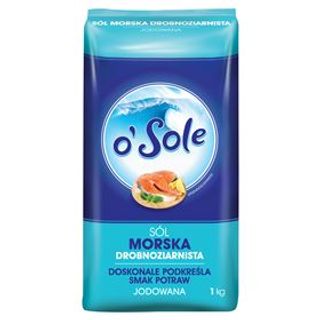 Sól morska drobnoziarnista o`Sole. 1кг