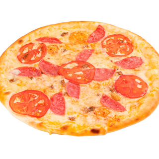 Пицца с колбасой