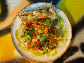 Печені перці з соусом  вітело (200g)