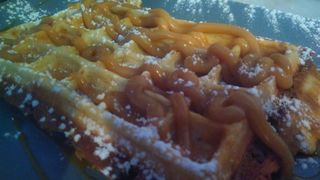 Waffle caramelo salgado