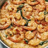 Кремообразни чеснови скариди