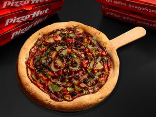 19 სმ  ბოსტნეულის სამარხვო  პიცა ბარბექიუს სოუსით