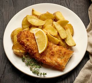 File de cod pane cu salata verde si lamaie