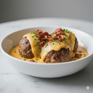 Polpette cheddar e bacon 3 pezzi