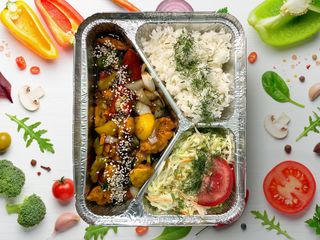 Курица по азиатски с гарниром