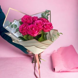 Buchet 5 Trandafiri Pink