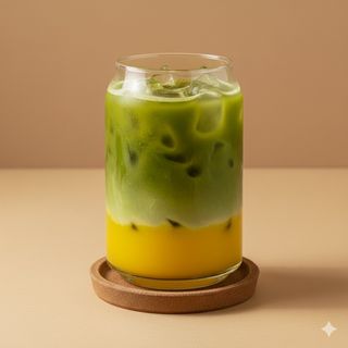 Mango Collagen Matcha Ice Latte