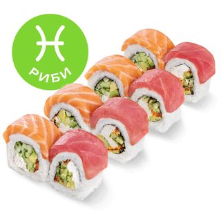 Рол Філадельфія Де Люкс з тунцем та лососем