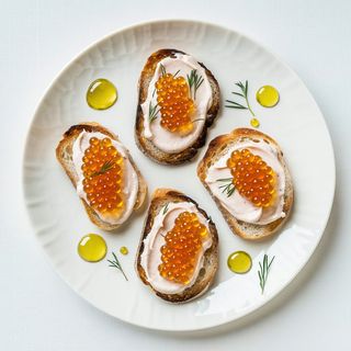 Тарама хайвер със запечени брускети