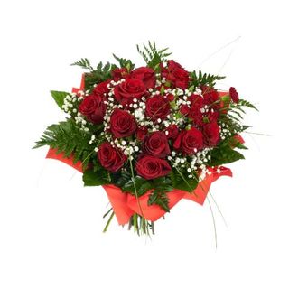 25 czerwonych kwiatów