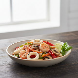 Fructe de mare la plita